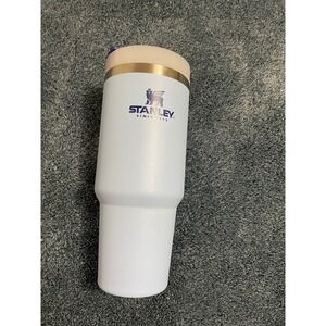 Stanley Quencher‎ H2.0 FlowState Tumbler 30 Oz White Gold Accent Travel Mug